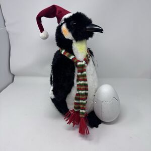 Gemmy 14" Singing Dancing Penguin and Baby Egg Christmas 2 Songs Tested Works!